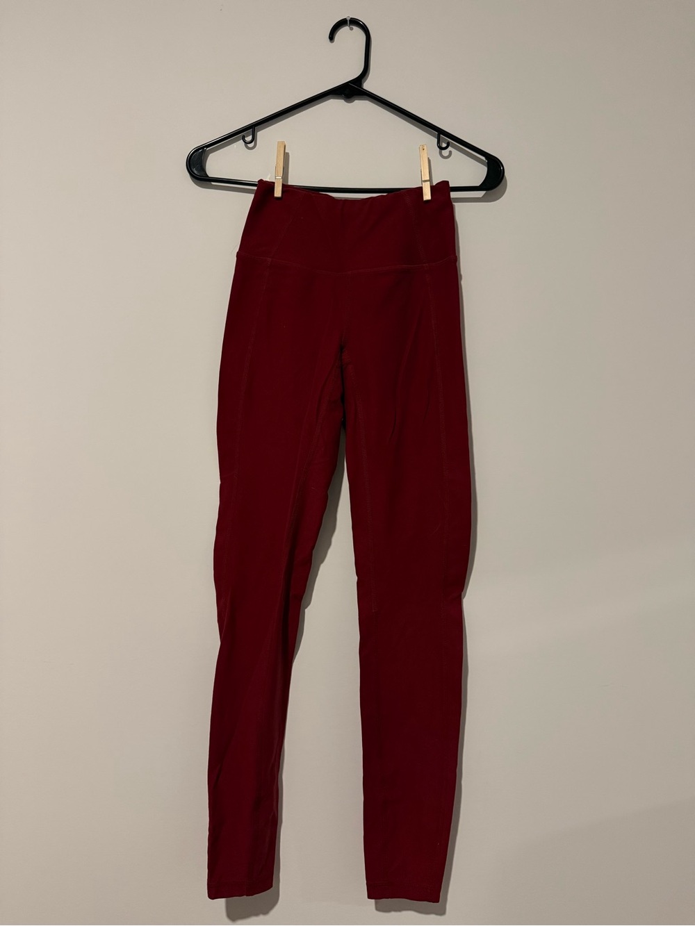 High-Waist Burgundy Active Leggings
